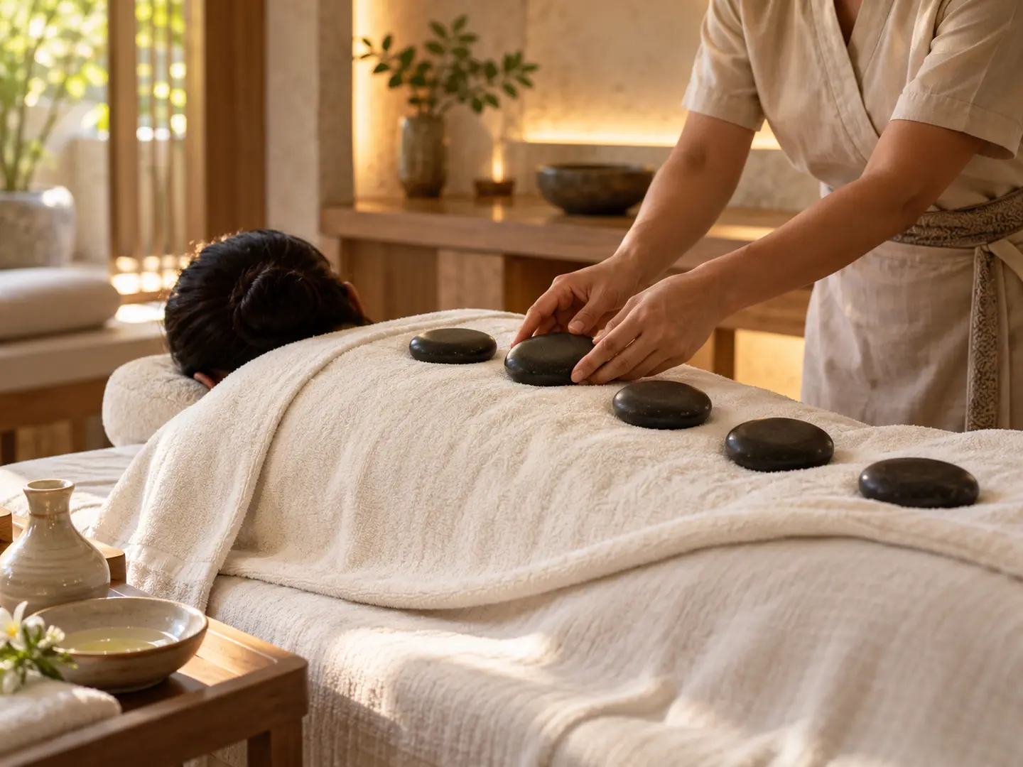 Perfect Relaxation with Hot Stones